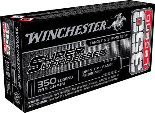 Winchester .350 Legend Super Suppressed Open Tip Range 255 Grain 20/Box