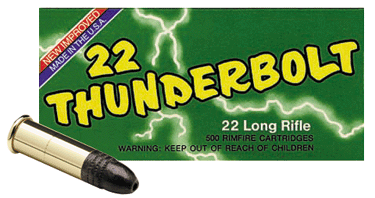 Remington 21238 Thunderbolt Round Nose 40 Grain .22 Long Rifle 1255 fps