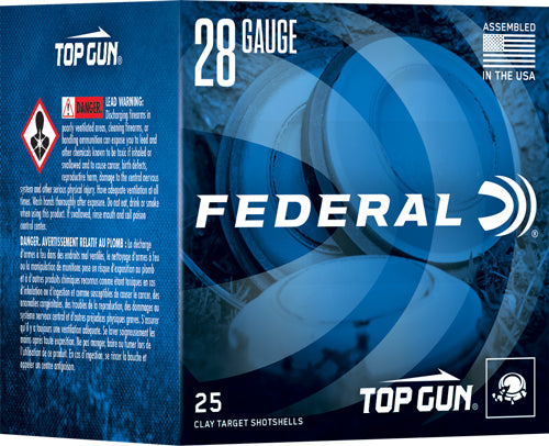 Federal 28 Gauge Top Gun Sporting #8 3/4 oz 2.75 in 25/Box [Item 7129]