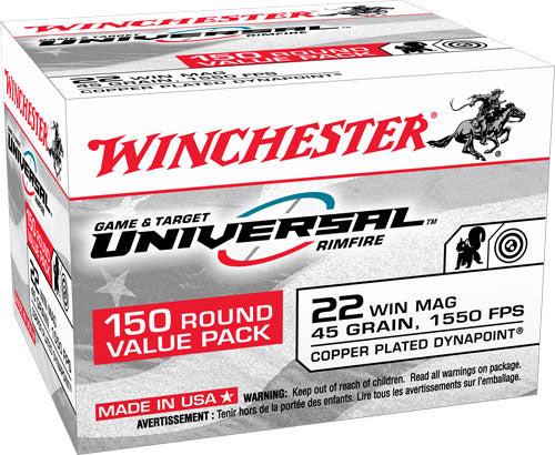 Winchester .22 Magnum / WMR Universal LEAD HOLLOW POINT 45 Grain 50/Box
