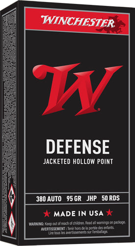 Winchester .380 ACP/Auto USA Jacketed Hollow Point 95 Grain 50/Box