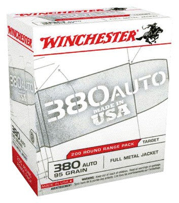 Winchester .380 ACP/Auto USA Full Metal Jacket 95 Grain 200/Box