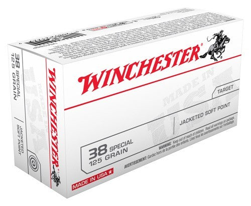 Winchester .38 Special USA Jacketed Soft Point 125 Grain 50/Box