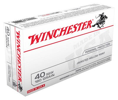 Winchester .40 S&W USA Jacketed Hollow Point 180 Grain 50/Box