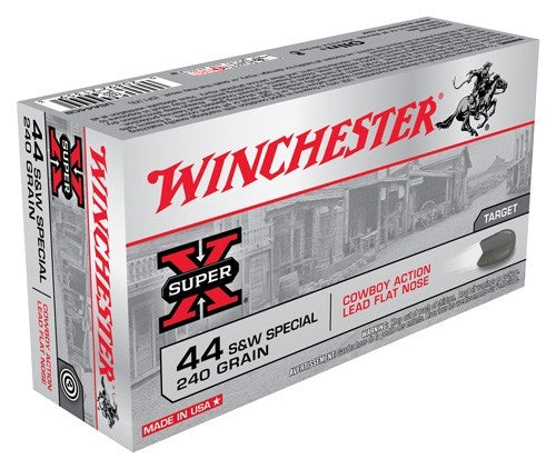 Winchester .44 S&W Special USA Super X Cowboy Action Lead Flat Nose 240 Grain 50/Box
