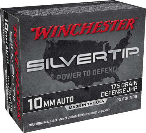 Winchester 10mm Auto Super X Silvertip Jacketed Hollow Point 175 Grain 20/Box