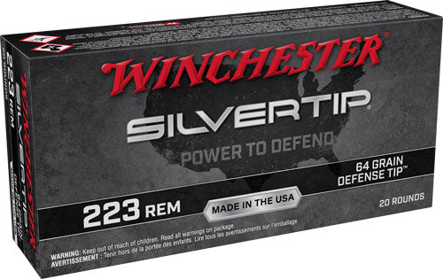 Winchester .223 Remington Silvertip Defense Tip 64 Grain 20/Box