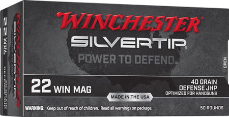 Winchester .22 Magnum / WMR Silvertip Hollow Point 40 Grain 20/Box