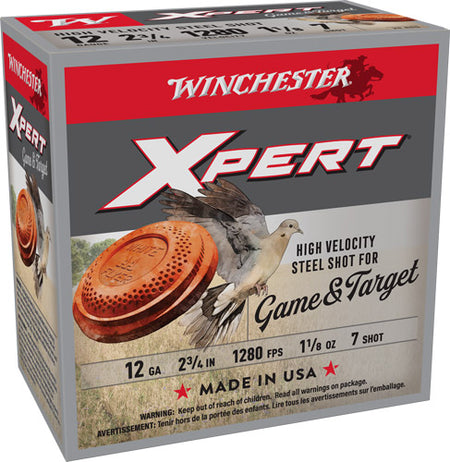 Winchester 12 Gauge Xpert Game & Target HIgh Velocity #7 1-1/8 oz 2.75 in 25/Box