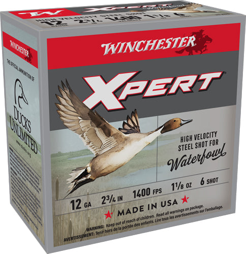 Winchester 12 Gauge XPERT STEEL HIgh Velocity #6 1-1/8 oz 2.75 in 25/Box