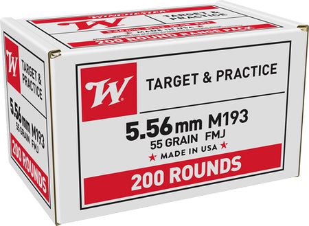 Winchester 5.56x45mm NATO USA White Box M193 Full Metal Jacket 55 Grain 800/Box