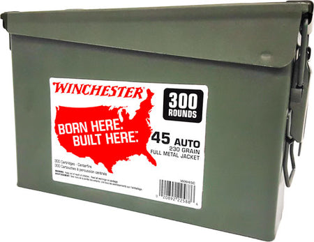 Winchester .45 ACP/Auto USA Ammo Can Full Metal Jacket 230 Grain 300/Box [Item 168]