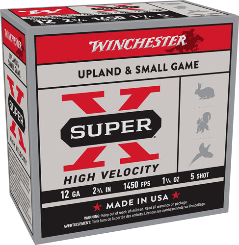 Winchester 12 Gauge Super X High Velocity #5 1-1/4 oz 2.75 in 25/Box