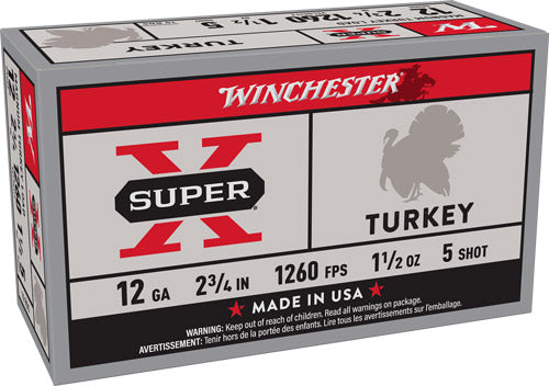 Winchester 12 Gauge Super X Magnum Turkey #5 1-1/2 oz 2.75 in 10/Box