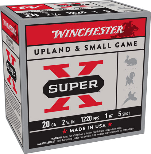 Winchester 20 Gauge Super-X HIGH BRASS Heavy Game Load #5 1 oz 2.75 in 25/Box