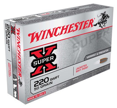 Winchester .220 Swift Super-X Jacketed Soft Point 50 Grain 20/Box