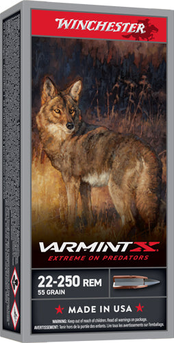 Winchester .22-250 Remington Varmint X Extreme Point 55 Grain 20/Box