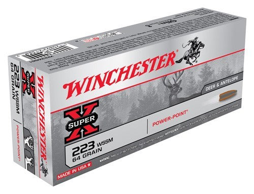 Winchester .223 WSSM Super-X Power-Point 64 Grain 20/Box