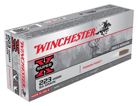 Winchester .223 WSSM Super-X Power-Point 64 Grain 20/Box