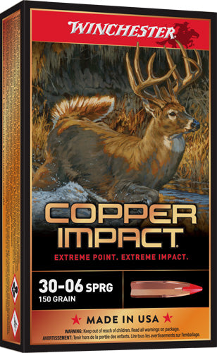 Winchester .30-06 Springfield Copper Impact Copper Extreme Point Lead-Free 150 Grain 20/Box