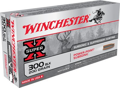 Winchester .300 AAC Blackout Super X Power-Point Subsonic 200 Grain 20/Box
