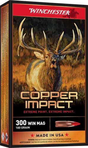 Winchester .300 Winchester Mag Copper Impact Copper Extreme Point Lead-Free 180 Grain 20/Box