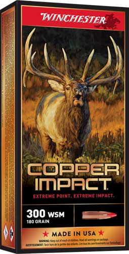 Winchester .300 WSM Copper Impact Copper Extreme Point Lead-Free 180 Grain 20/Box