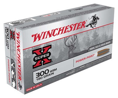 Winchester .300 WSM Super-X Power-Point Pointed Soft Point 180 Grain 20/Box