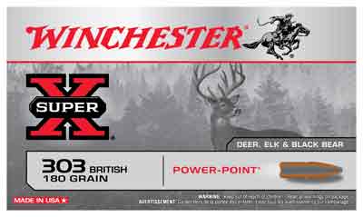 Winchester .303 British X303B1 Super-X Power-Point Pointed Soft Point PSP 180 Grain