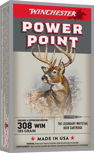 Winchester .308 Win / 7.62x51mm Super X Power-Point Subsonic 185 Grain 20/Box
