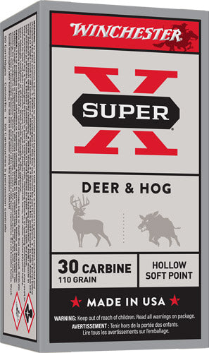 Winchester .30 Carbine Super X Hollow Soft Point 110 Grain 50/Box