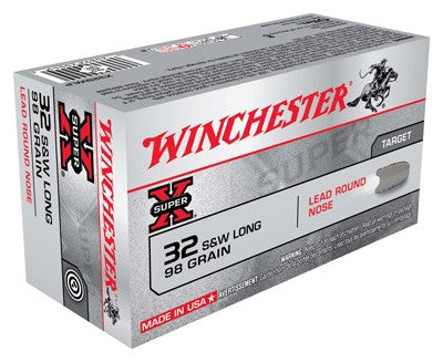 Winchester .32 S&W Long SUPER-X Lead Round Nose 98 Grain 50/Box