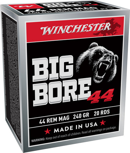 Winchester .44 Magnum Big Bore Semi Jacketed Hollow Point 240 Grain 20/Box