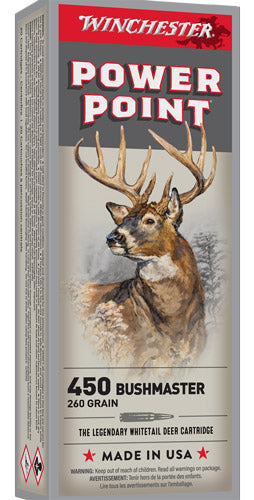 Winchester .450 Bushmaster SUPER-X Power-Point 260 Grain 20/Box