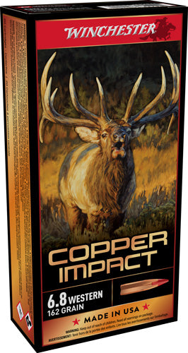 Winchester 6.8 Western Copper Impact Copper Extreme Point Lead-Free 162 Grain 20/Box