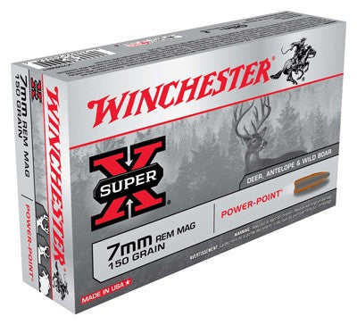 Winchester 7mm Remington Mag Super-X Power-Point 150 Grain 20/Box