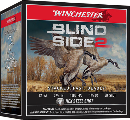 Winchester 12 Gauge Blind Side 2 Hex Steel BB 1-5/8 oz 3.5 in 25/Box