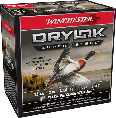 Winchester 12 Gauge Drylok Super Steel Magnum #2 1-1/4 oz 3 in 25/Box