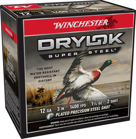 Winchester 12 Gauge Drylok Super Steel Magnum #2 1-1/4 oz 3 in 25/Box