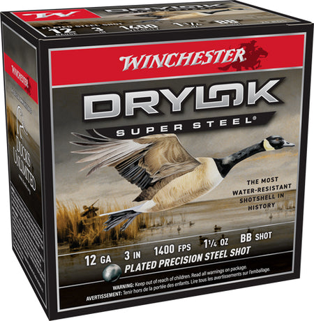 Winchester 12 Gauge Drylok Super Steel Magnum BB 1-1/4 oz 3 in 25/Box
