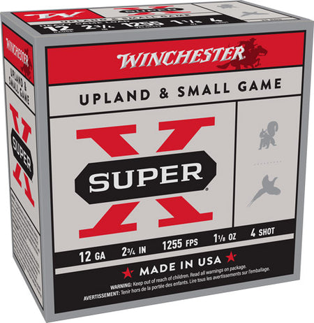 Winchester 12 Gauge Super X Heavy Game Load #4 1-1/8 oz 2.75 in 25/Box [Item 7228]