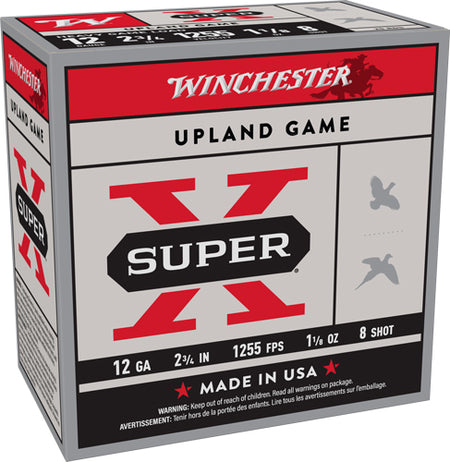 Winchester 12 Gauge Super-X Heavy Game Load #8 1-1/8 oz 2.75 in 25/Box [Item 7168]