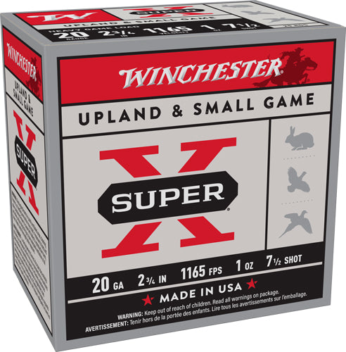 Winchester 20 Gauge Super X Heavy Game Load #7.5 1 oz 2.75 in 250/Box
