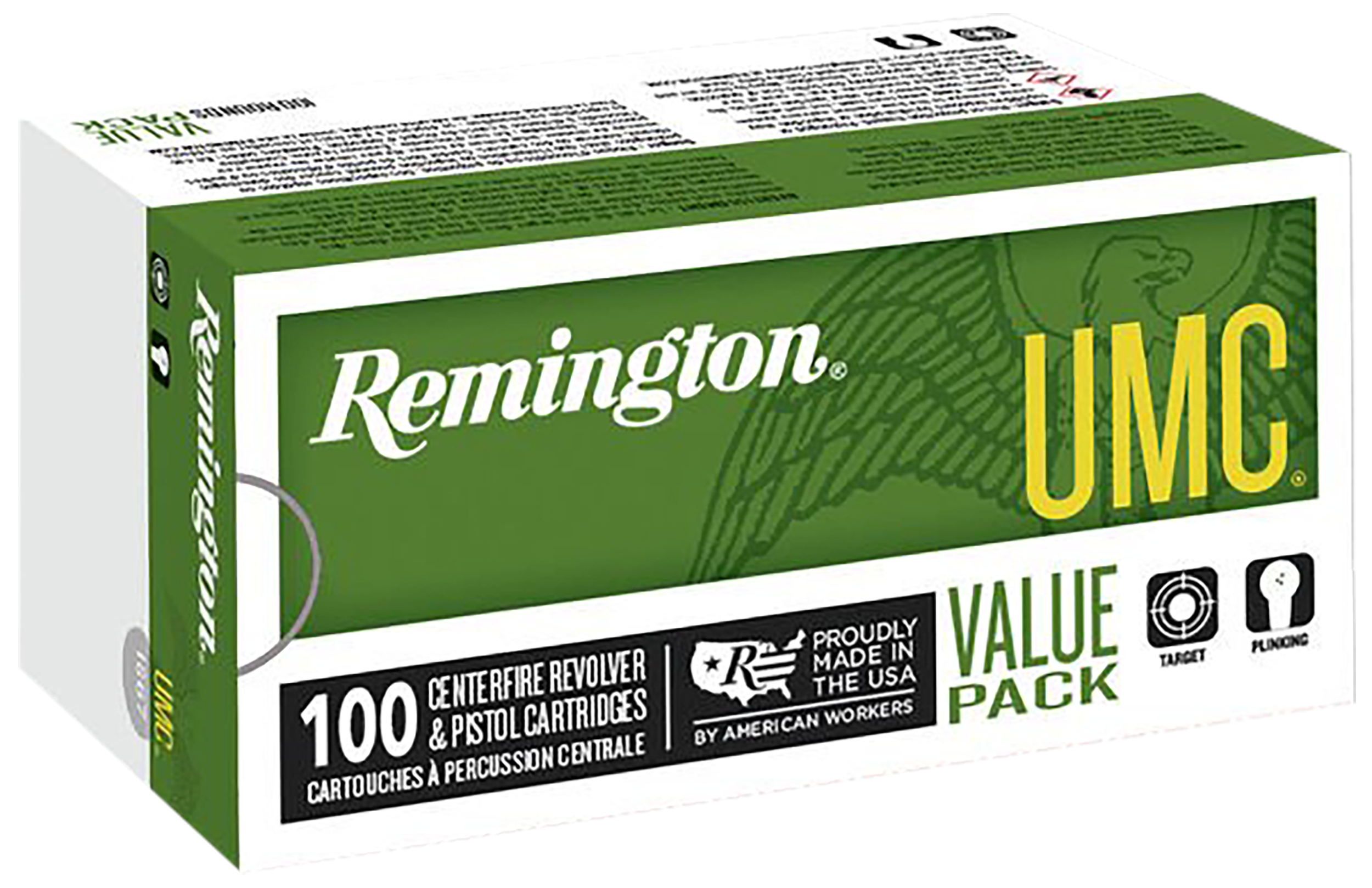 Remington UMC 357 Magnum 125 Grain Semi Jacketed Hollow Point Value Pack 100 Round Box R23970