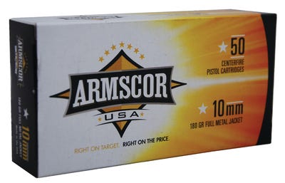 Armscor 10mm Auto Competition Full Metal Jacket 180 Grain 50/Box