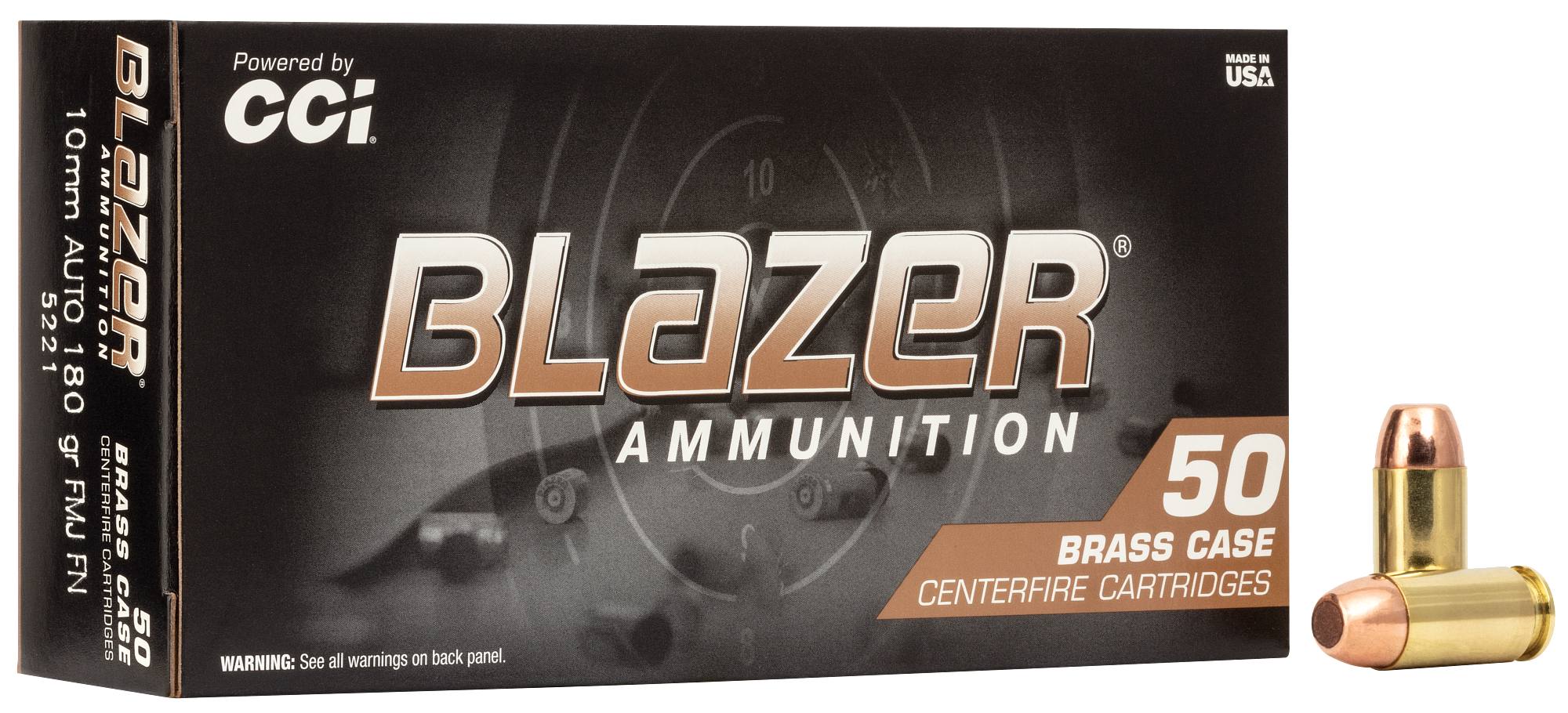 Blazer 10mm Auto Brass Full Metal Jacket 180 Grain 50/Box