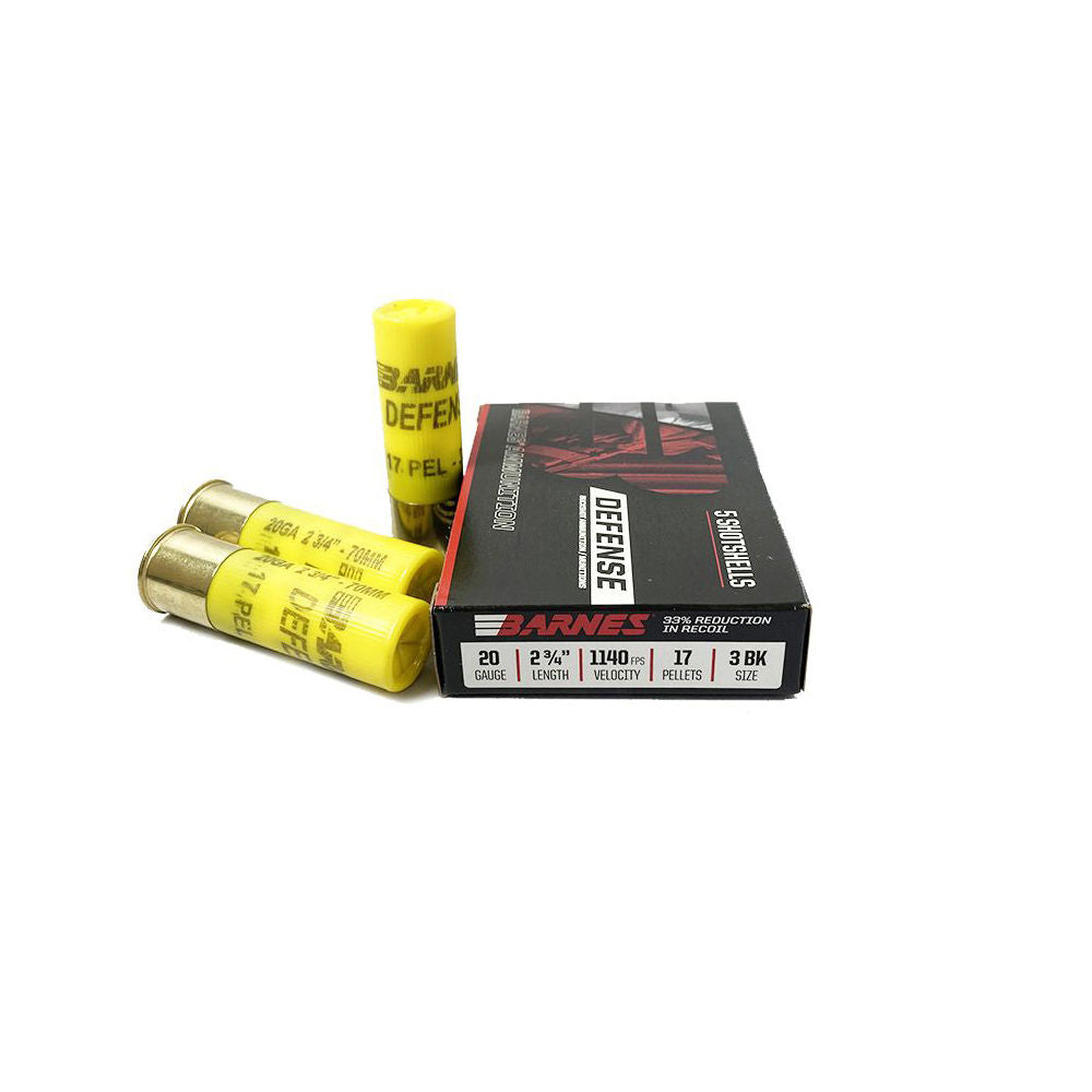 Barnes 20 Gauge Self Defense 17 pellets #3 Buck 15/16 oz 2.75 in 5/Box