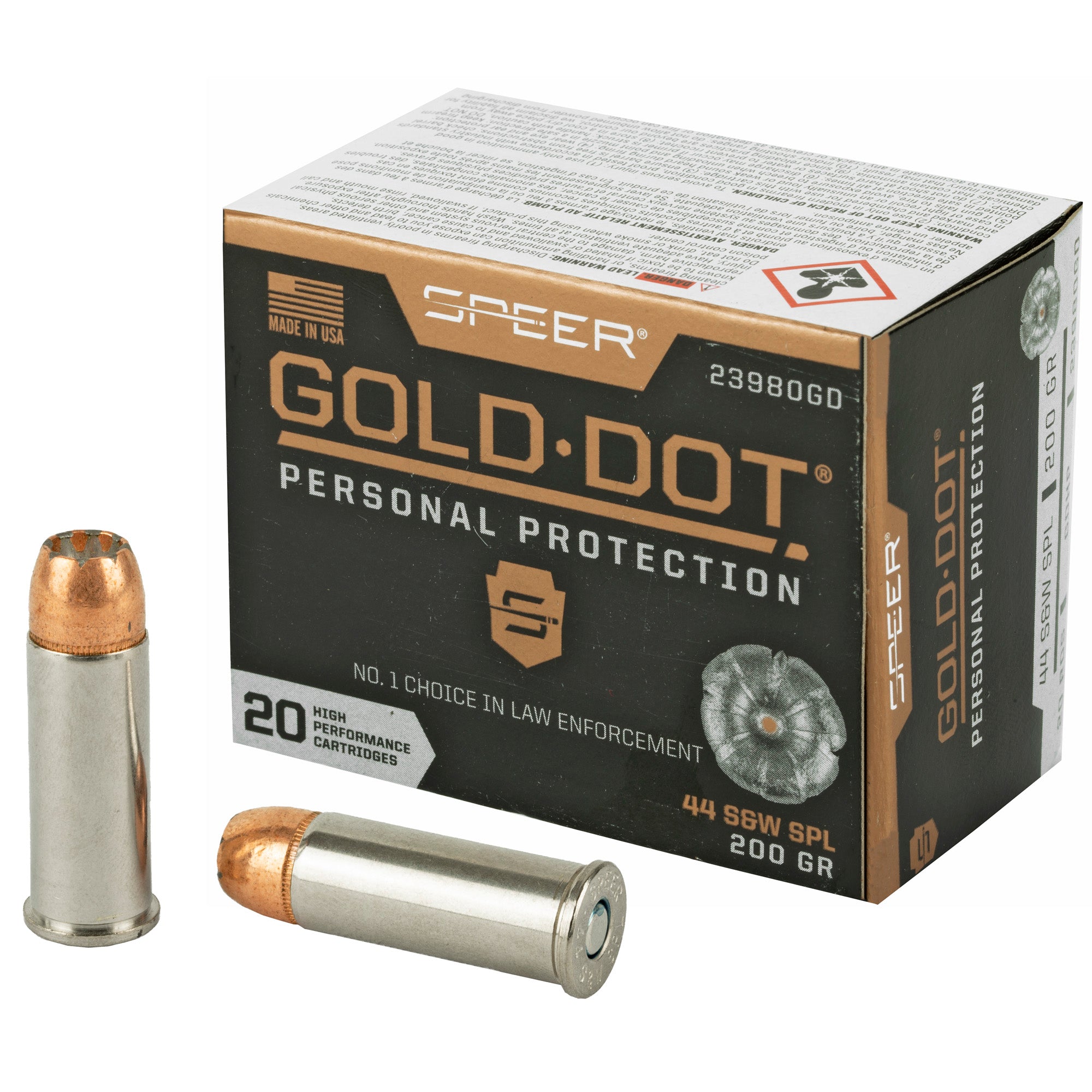 Speer .44 S&W Special Gold Dot Personal Protection Hollow Point 200 Grain 20/Box