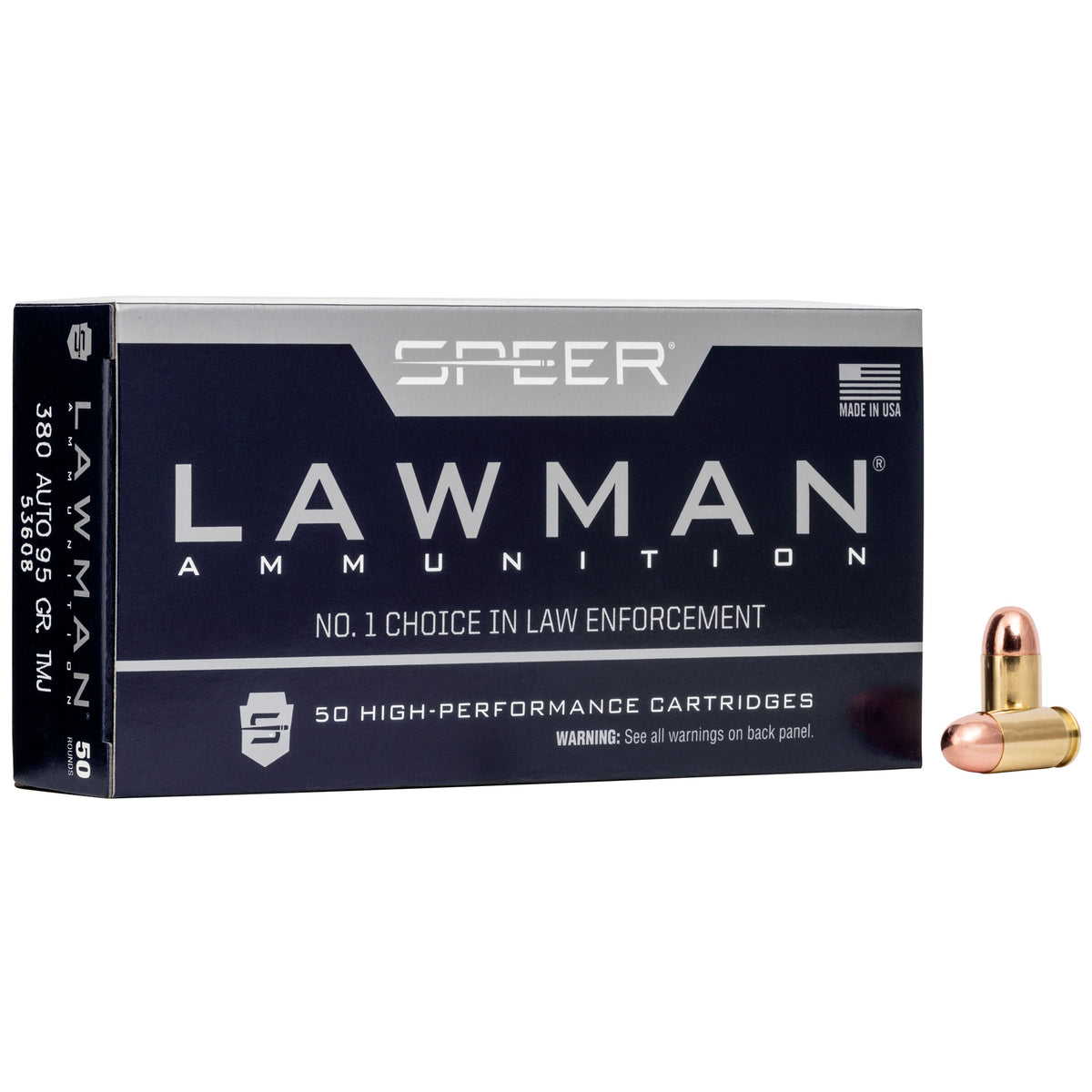 Speer .380 ACP/Auto Lawman Total Metal Jacket 95 Grain 50/Box