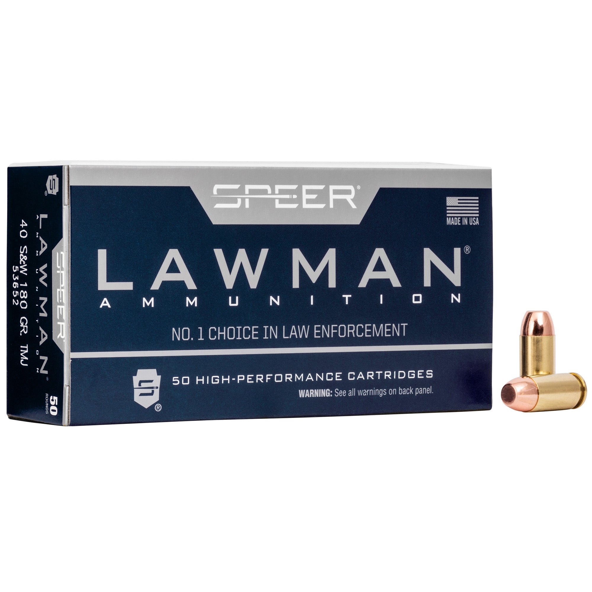 Speer .40 S&W Lawman Total Metal Jacket 180 Grain 50/Box